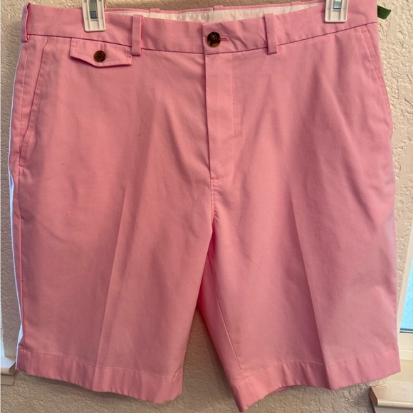 Brooks Brothers Light Pink Flat Front Men's Shorts. Preppy, Cottage Core &Travel - Picture 3 of 16